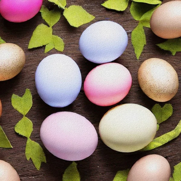 Happy Eastern Meetings Colourful Eggs Bunny — Stock Fotó