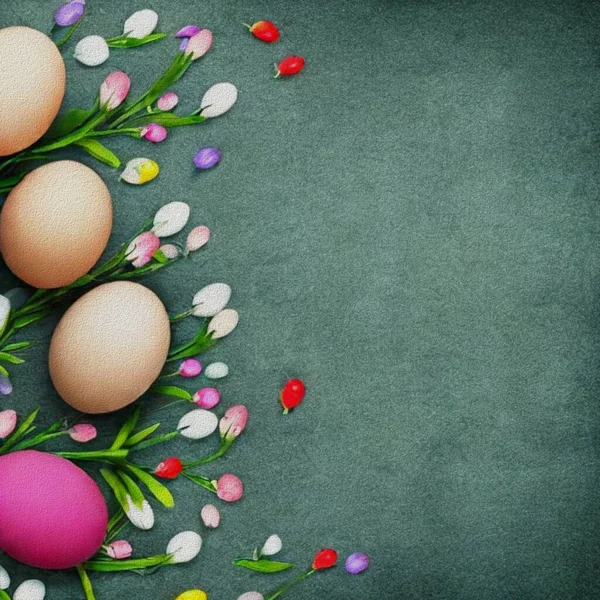 Happy Eastern Meetings Colourful Eggs Bunny — Photo