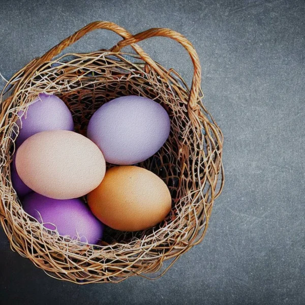 Beautiful Greetings Eastern Colourful Eggs Bunny Obrazek Stockowy