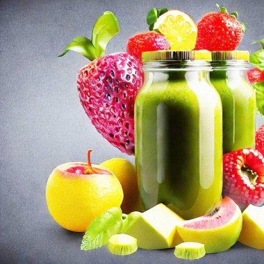 Decorative Smoothies of mix fruits