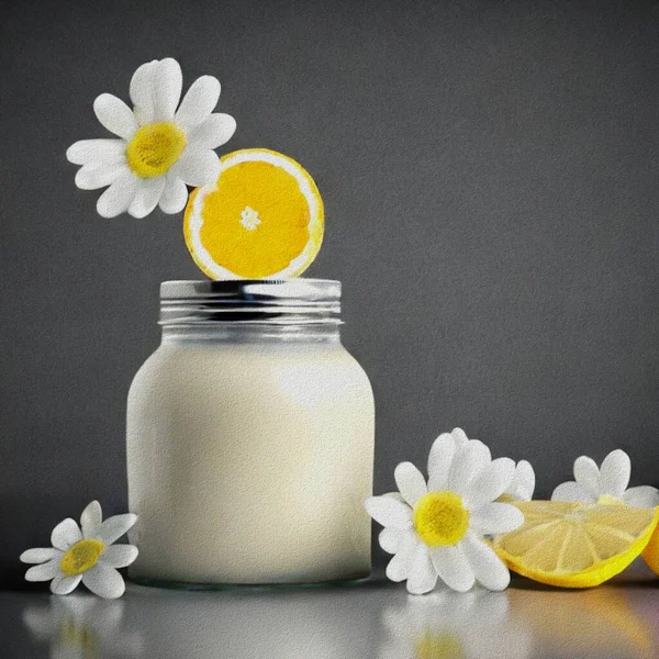 Fresh Dessert Jogurt Lemon — Φωτογραφία Αρχείου