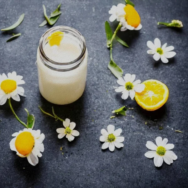 Fresh Dessert Jogurt Lemon — Stock Photo, Image