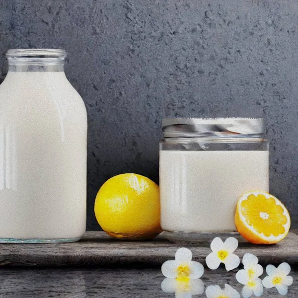 Fresh Dessert Jogurt Lemon Stock Image