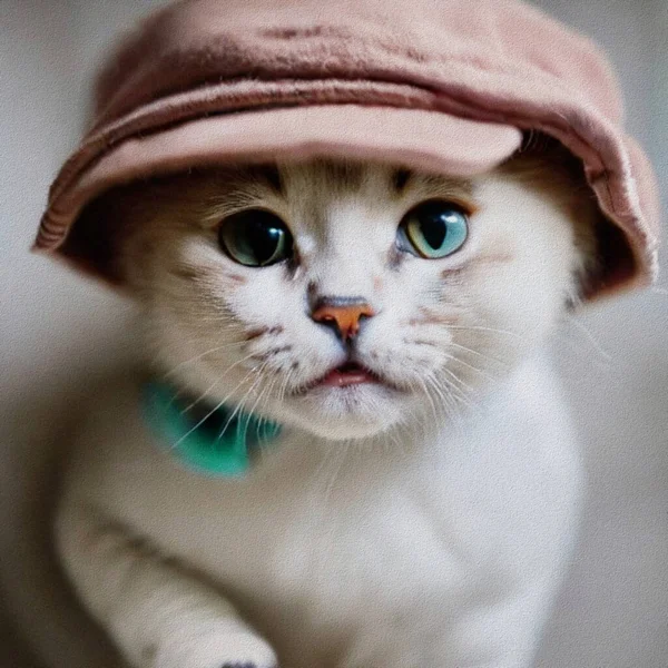 Мила Кішка Капелюхом — стокове фото