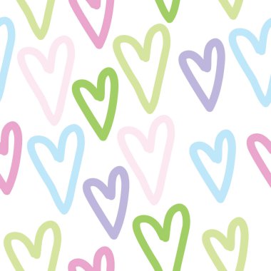 Hearts - seamless background, Valentine's backdrop clipart