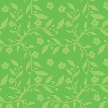 Green background floral design, decorative template