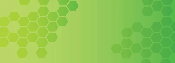 Zelené Banner Pozadí Šestiúhelníkové Hřebeny — Stockový vektor