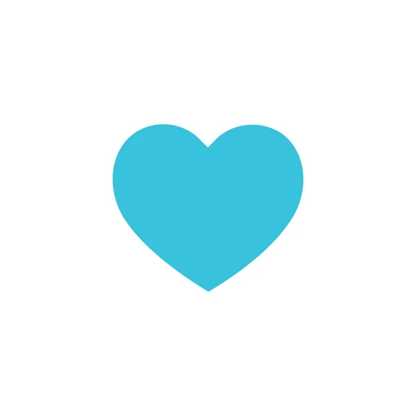 Ícone Coração Azul Símbolo Adesivo —  Vetores de Stock