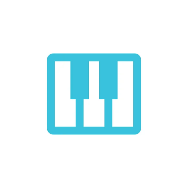 Klaviertastatur Symbol Symbol Auf Weißem Hintergrund — Stockvektor