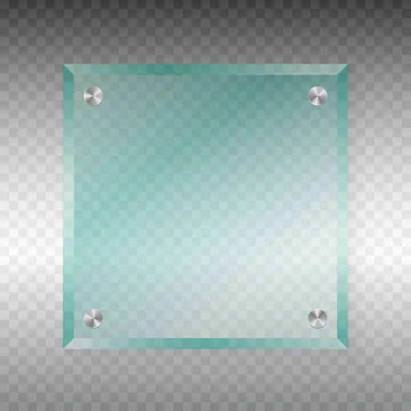 Tablero Vidrio Transparente Con Espacio Copia — Vector de stock