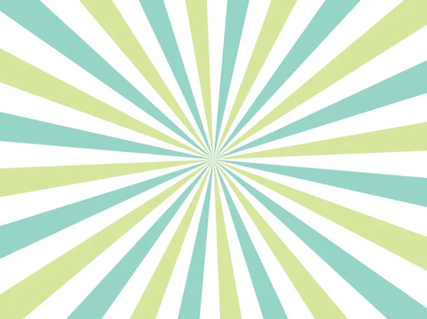Modèle Fond Rayons Soleil Rayon Soleil Tons Blanc Bleu Vert — Image vectorielle