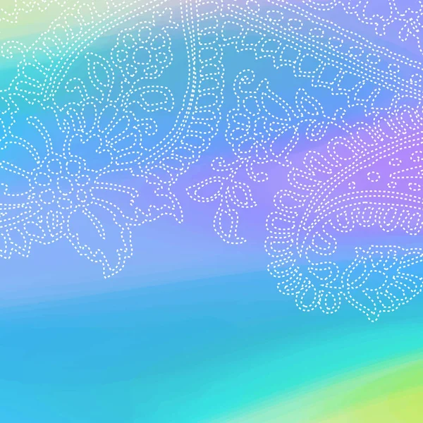 Декоративный Цветочный Абстрактный Фон Синий Фон Декоративная Текстура — стоковый вектор