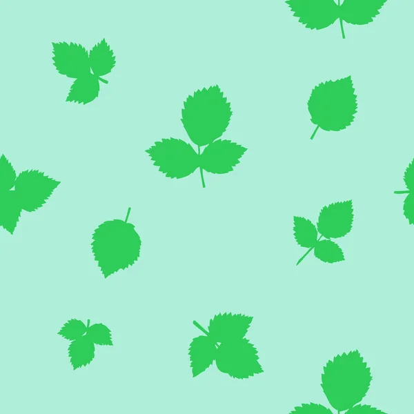 Florales Nahtloses Muster Blätter Kräuter Natürliche Designelemente — Stockvektor
