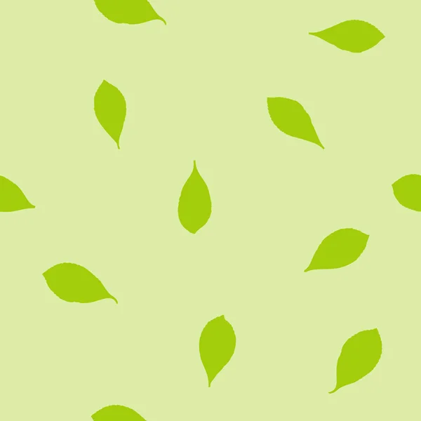 Листья Бесшовный Узор Натуральный Узор Травы Специи Свежие Травы Сада — стоковый вектор