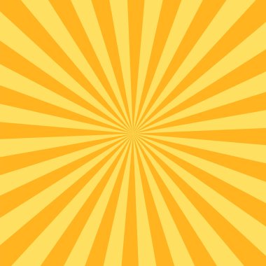 Turuncu sarı pankart ışınları, arka plan çizgileri. Güneş ışınları. Güneş ışığı.