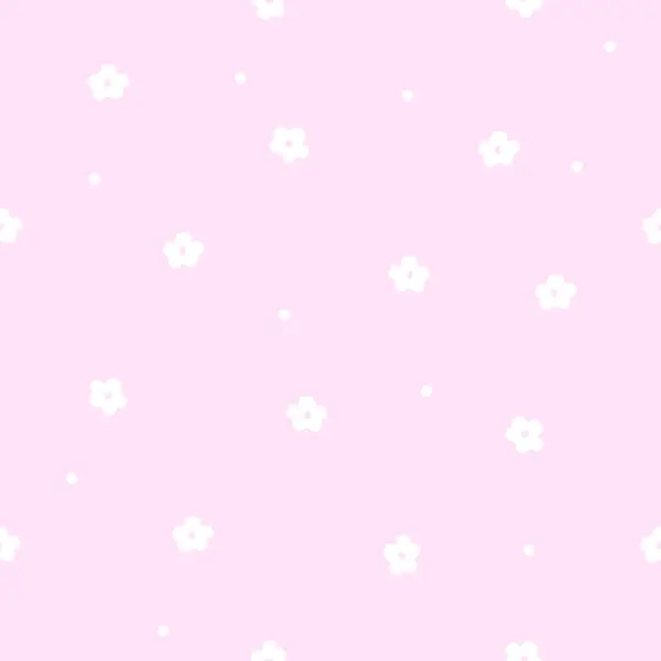 シームレスな花柄 ピンクの背景 テクスチャ — ストックベクタ