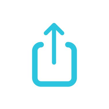 Beyaz arkaplana simge bırak. Sembol. Mavi simge setinden.