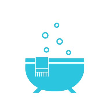 Jakuzi banyo küveti ikonu, mavi ikon setinden.