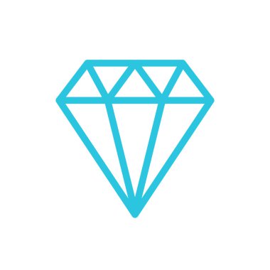 Elmas sembolü simgesi. Mavi simge setinden.