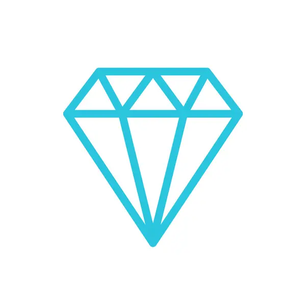 Ícone Símbolo Diamante Conjunto Ícone Azul — Vetor de Stock
