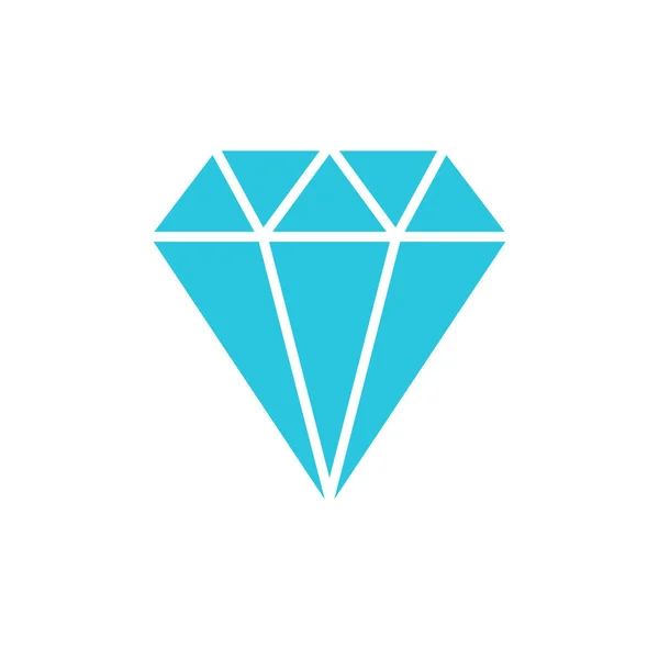 Icono Del Símbolo Del Diamante Del Conjunto Iconos Azules — Vector de stock