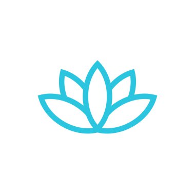 Spa nilüfer çiçeği sıhhat simgesi, mavi ikon kümesinden sembol