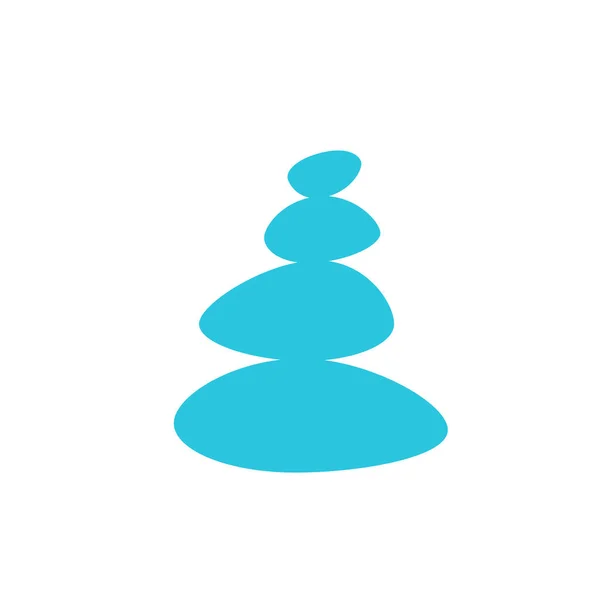 Spa Stone Balance Icon Symbool Uit Blauwe Icoon Set — Stockvector