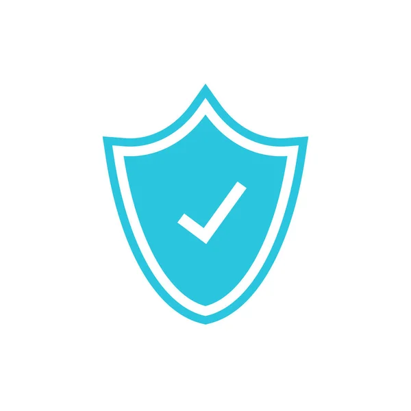 Símbolo Protección Seguridad Escudo Del Conjunto Iconos Azules — Archivo Imágenes Vectoriales