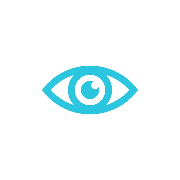 Open Eye Icon Blue Icon Set — Stock Vector