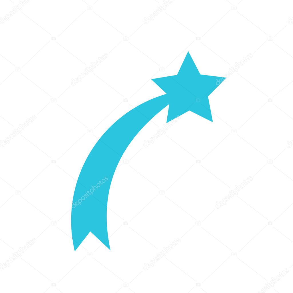 Rising star icon. From blue icon set.