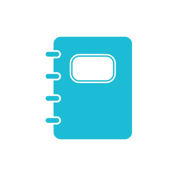 Notebook Icoon Van Blauw Pictogram Set — Stockvector