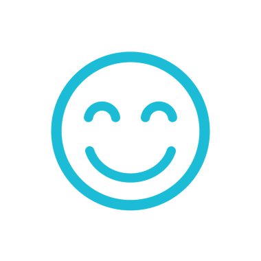 Mavi simge setinden duygusal duygu simgesi simgesi.