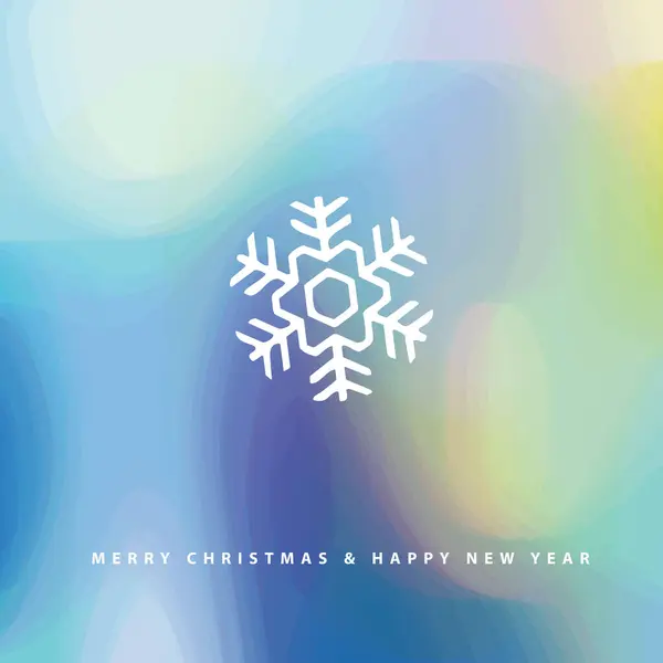 Branco Natal Floco Neve Cartão Saudação — Vetor de Stock