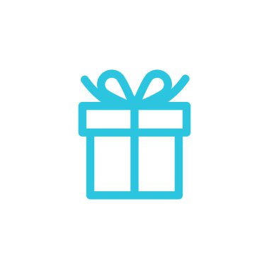 Hediye ikonu. Mavi simge setinden.