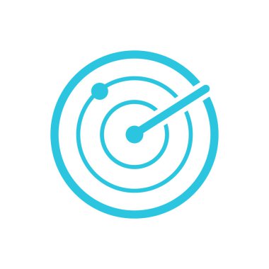 Hava seyrüsefer Radar simgesi. Mavi simge setinden.