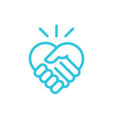 El sıkışma ikonu. Mavi simgeden 