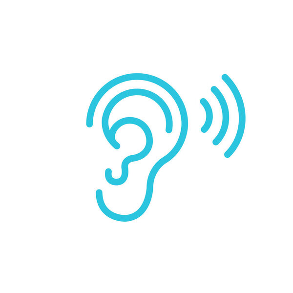 Hear icon. From blue icon set.