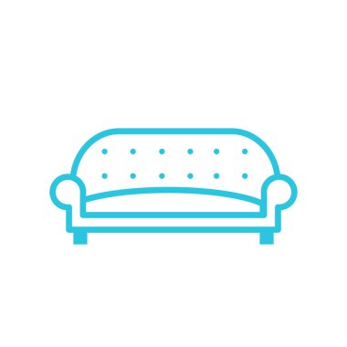 Mavi ikon setinden iki kişilik kanepe ikonu.