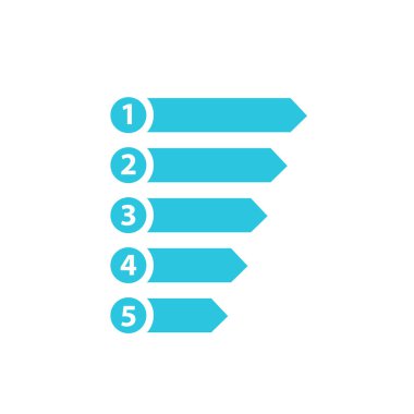 Önemli şeyler listesi simgesi. Mavi simge setinden.