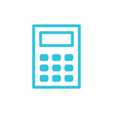 Basit hesap makinesi simgesi. Mavi simge setinden.