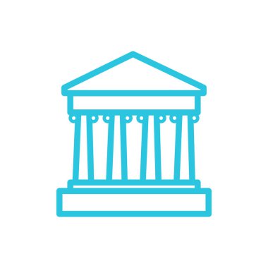 Forum, Antik Roma forum simgesi, iyonik sütunlar, mavi simge setinden