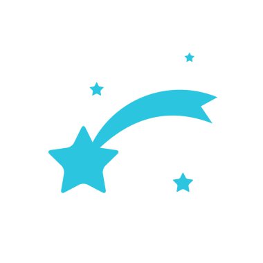 Şanslı ikon yıldızı. Mavi simge setinden.