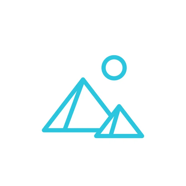 Ősi Piramisok Ikonja Kék Ikonkészletből — Stock Vector