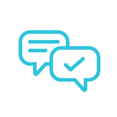 Geribildirim, gevezelik. Mavi simge setinden.