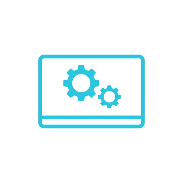 Website Maintenance Icon Blue Icon Set — Stock Vector