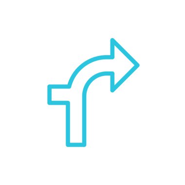 Yol. Yön. Mavi simge setinden.