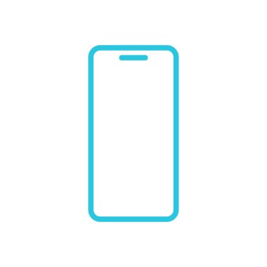 Cep telefonu, cep telefonu ikonu. Mavi simge setinden.