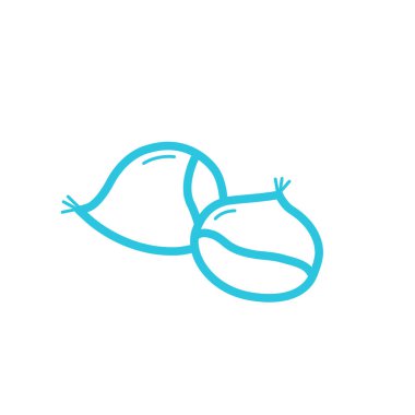 Kestane, tatlı büyük kestane ikonu. Mavi simge setinden.