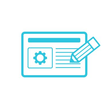 Web sitesi bakım simgesi. Mavi simge setinden.