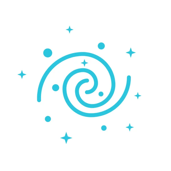 Икона Вселенной Набора Синих Значков — стоковый вектор